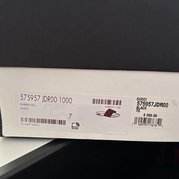 Gucci Signature Logo Men's Black Slides / Sandals / Flip Flops - Picture 4 of 4